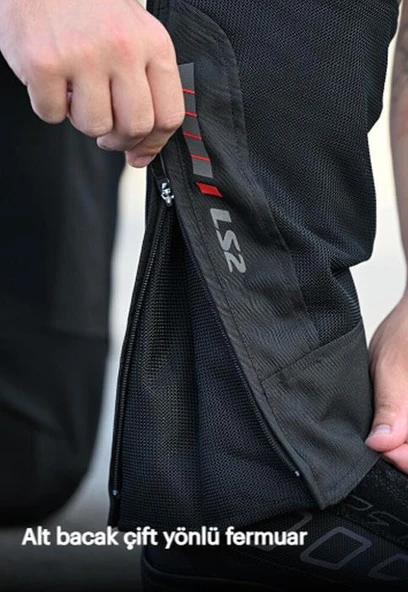 LS2 COMO AIR PANTOLON SİYAH - Resim 8