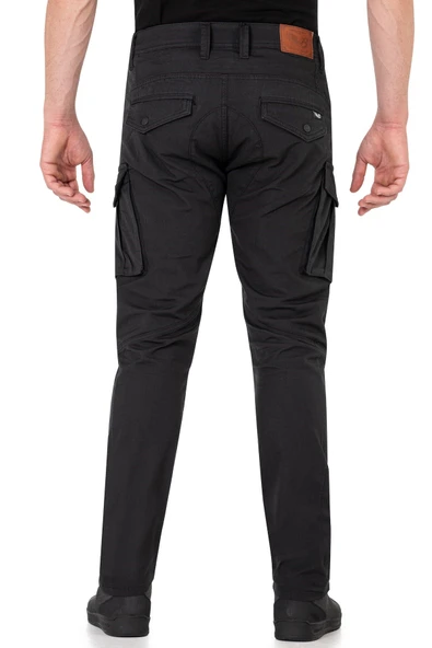 BJ TRUVA CARGO BLACK KORUMALI PANTOLON - Resim 4