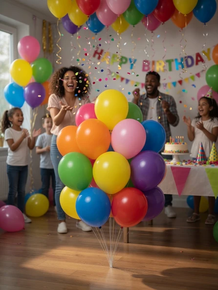 12 İnç 50'li Balon Seti Doğum Günü Parti Süsleme Balonları Dekorasyon Seti Renkli ürün görseli 1