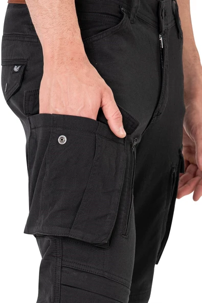 BJ TRUVA CARGO BLACK KORUMALI PANTOLON - Resim 6