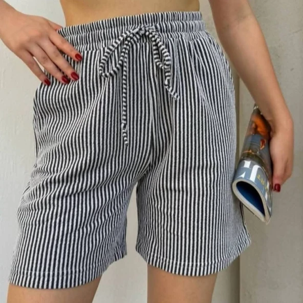 su yolu short lacivert cizgili ürün görseli 1