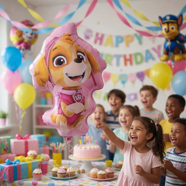 Folyo Balon Paw Patrol Skye 48x70 cm Doğum Günü Parti Süsleme Balonu Çocuk Konsept ürün görseli 1