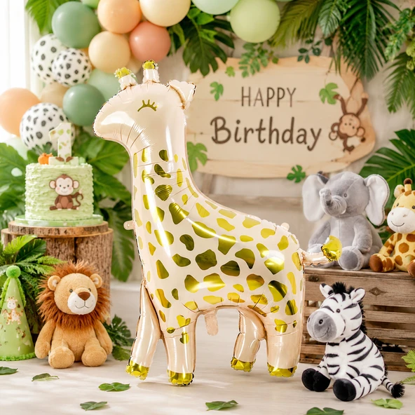 Baby Zürafa Folyo Balon 34 İnç Doğum Günü Baby Shower Parti Süsü ürün görseli 1