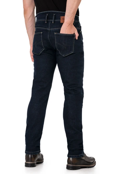 BJ CITY BIKER COLD KILLER DARK BLUE PANTOLON - Resim 5