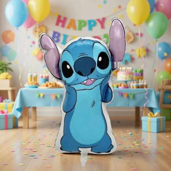 Stitch Folyo Balon 71x59 Cm Büyük Boy Parti Dekoru ürün görseli 1