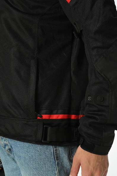 LS2 RIVA MAN JACKET BLACK RED CEKET - Resim 11