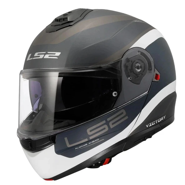 LS2 STROBE 2 VICTORY MAT GRİ BLUE ürün görseli 1