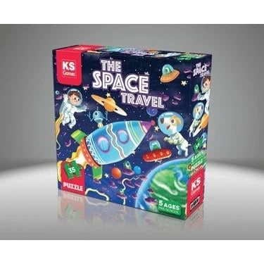The Space Travel Pre-School Puzzle - Okul Öncesi Eğitici Yapboz ürün görseli 1