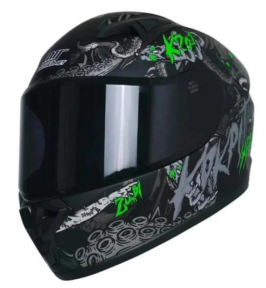 MT 201 MAT BLACK ÇOCUK KASK - Resim 2