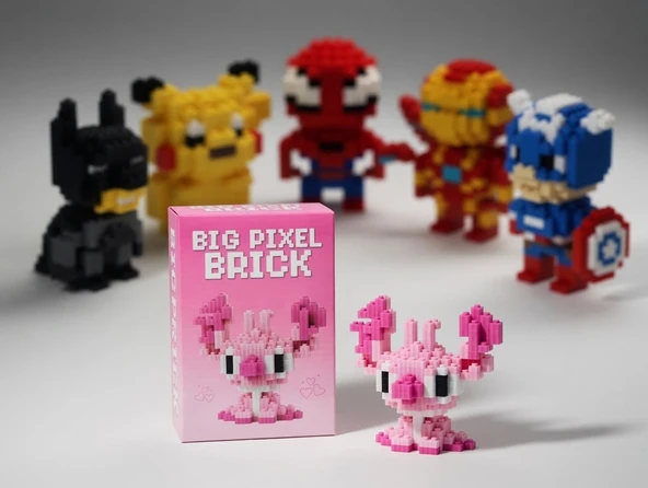 Lego Bricks Big Pixel 3D Angel Yapım Seti Büyük Boy Blok Oyuncak Koleksiyon Dekor Model ürün görseli 1