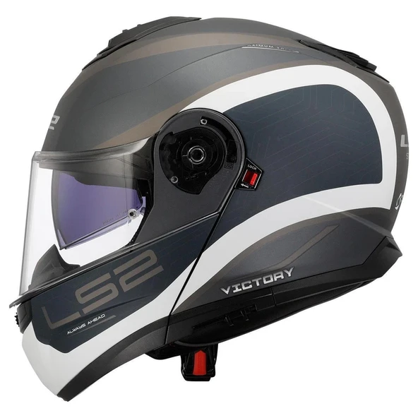 LS2 STROBE 2 VICTORY MAT GRİ BLUE - Resim 2