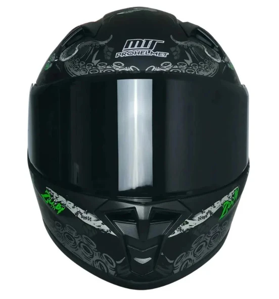 MT 201 MAT BLACK ÇOCUK KASK - Resim 3