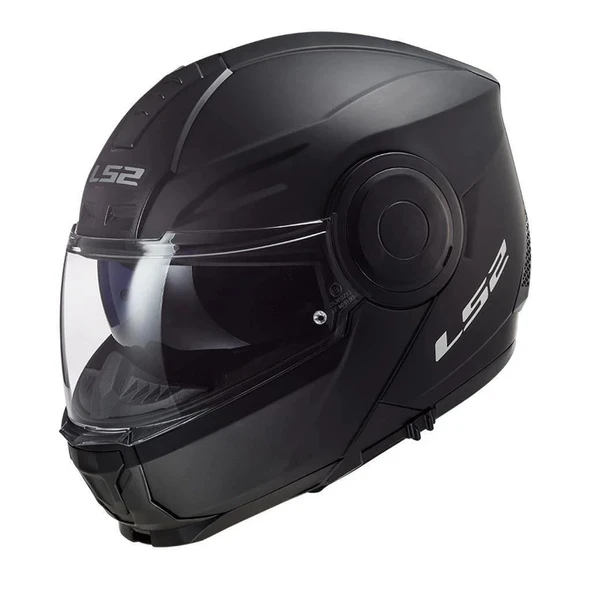 LS2  SOLID MAT BLACK ÇENE AÇILIR KASK ürün görseli 1