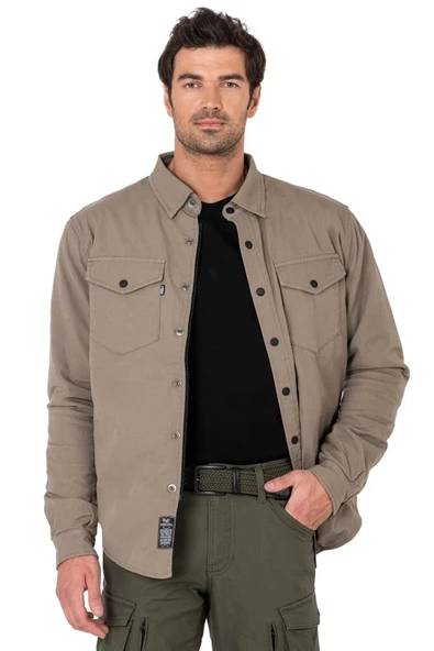 BJ EAGLE BEIGE KORUMALI MOTOSİKLET GÖMLEĞİ - Resim 8