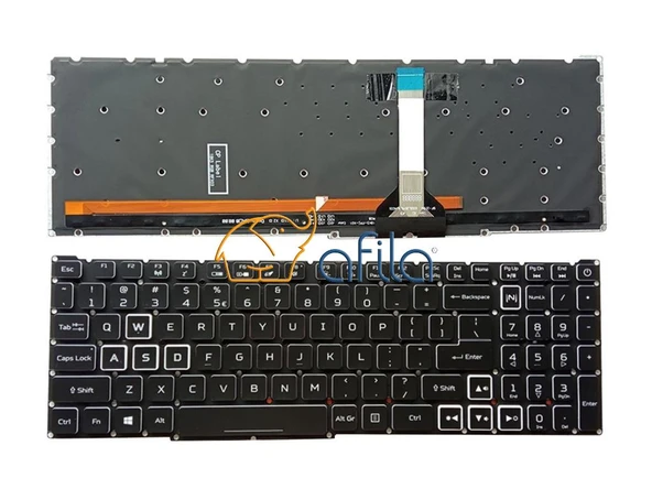 Acer Nitro 5 AN515-58-503P Uyumlu Notebook Klavyesi, Laptop Tuş Takımı (Siyah TR) RGB ışıklı ürün görseli 1