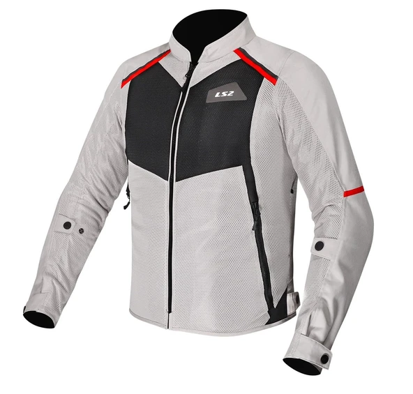 LS2 BREEZE MONT GRİ-SİYAH-KIRMIZI ürün görseli 1