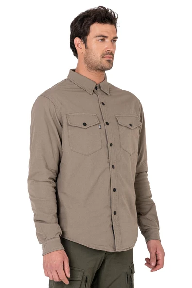 BJ EAGLE BEIGE KORUMALI MOTOSİKLET GÖMLEĞİ - Resim 2