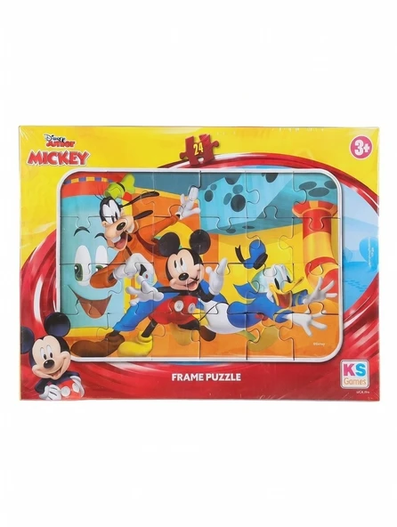 24 Parça Mickey Frame Puzzle - Çocuklar İçin Eğitici Yapboz ürün görseli 1