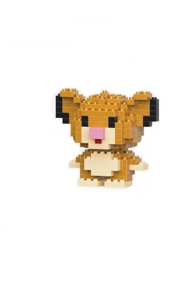 Lego Bricks 3D Aslan Simba 5 cm Mini Yapım Seti Eğitici Oyuncak Model - Resim 6