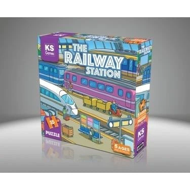 The Railway Station Pre-School Puzzle - Okul Öncesi Eğitici Yapboz ürün görseli 1