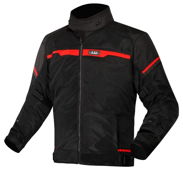 LS2 RIVA MAN JACKET BLACK RED CEKET ürün görseli 1