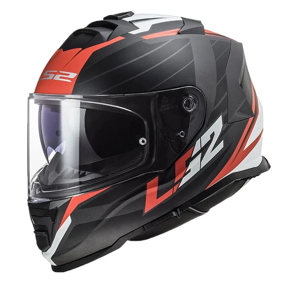 LS2 STORM 2 NERVE MATT BLACK-RED KASK ürün görseli 1