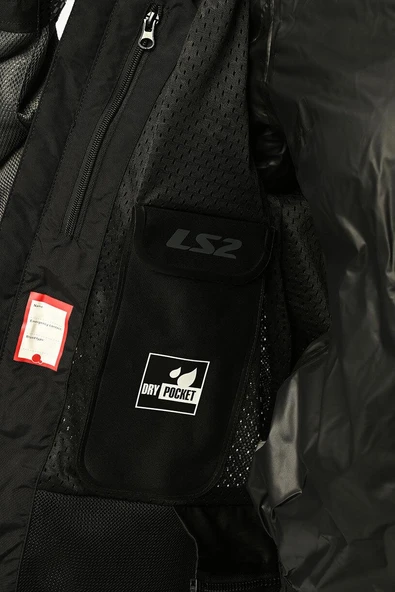 LS2 RIVA MAN JACKET BLACK RED CEKET - Resim 8