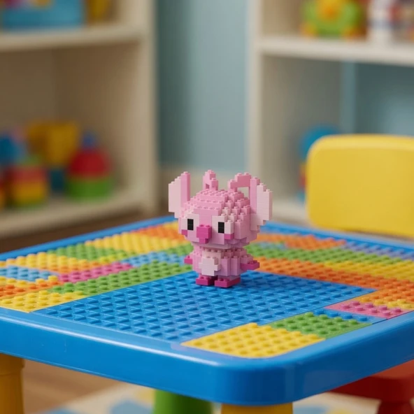 Lego Bricks 3D Stitch Angel Yapı Taşı Seti Dekoratif Eğlenceli Oyuncak Model 5cm ürün görseli 1