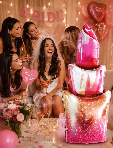 Folyo Balon Ruj Model Bride Bekarlığa Veda Partisi 40x95 cm Parti Süsü Dekor Balon ürün görseli 1