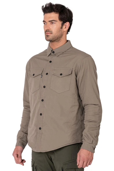 BJ EAGLE BEIGE KORUMALI MOTOSİKLET GÖMLEĞİ - Resim 3