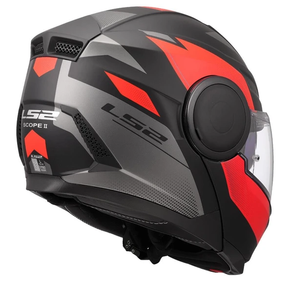 LS2 SCOPE 2 DURIA MAT BLACK RED - Resim 6