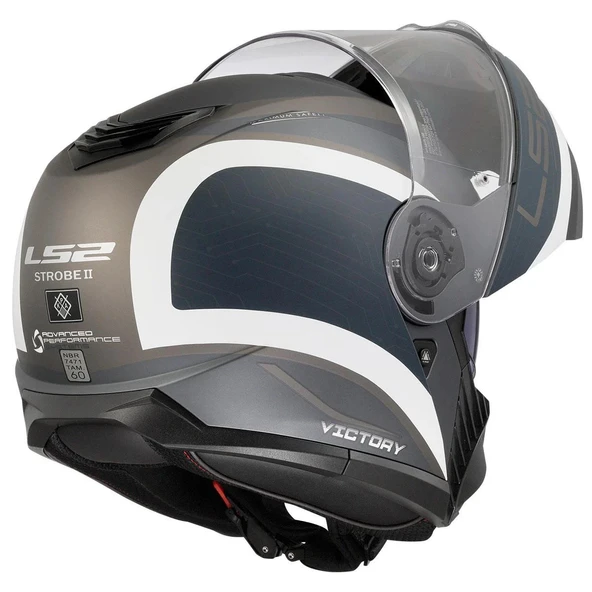 LS2 STROBE 2 VICTORY MAT GRİ BLUE - Resim 6