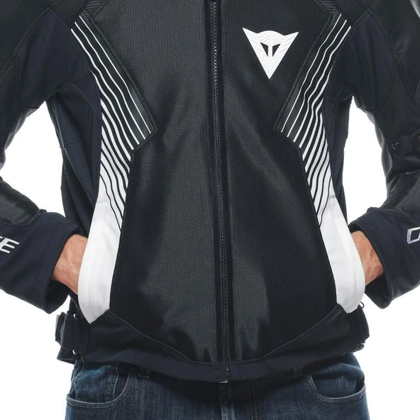 DAINESE SUPER RIDER 2 JACKET BLACK WHITE - Resim 7