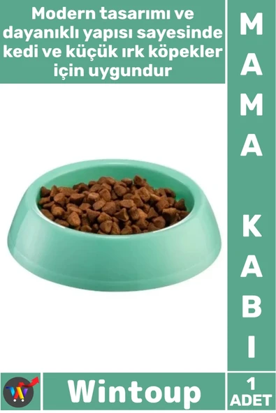 #Mama Pet Evcil Hayvan Kabı Sağlam Dayanıklı Plastik Yıkanabilir Kedi Köpek Küçük Yuvarlak Mama Kabı ürün görseli 1