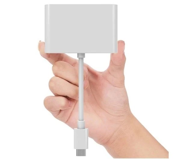 Nevamel ALLY 4k Type C Hdmi Görüntü Aktarıcı 3 İn1 Şarj Usb Çıkışlı Kablo-(5775) ürün görseli 1