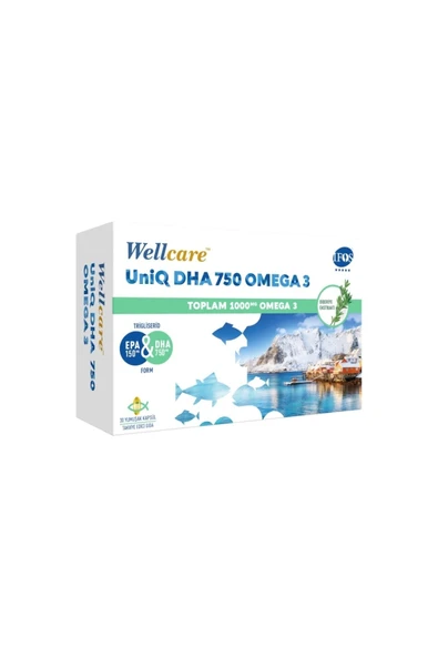 Wellcare Uniq 750 Omega 3 30 Kapsül ürün görseli 1
