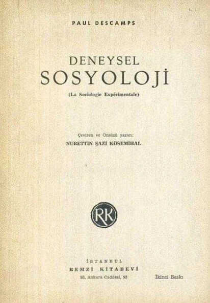 Deneysel Sosyoloji ürün görseli 1