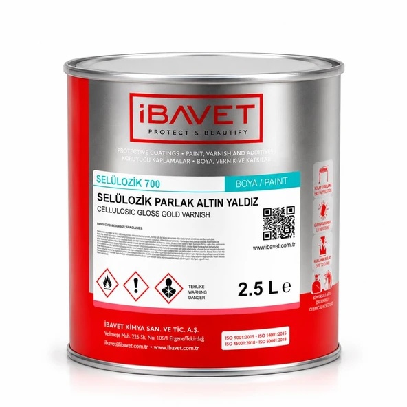 İbavet Selülozik Altın Yaldız Boya 2.5 Lt ürün görseli 1