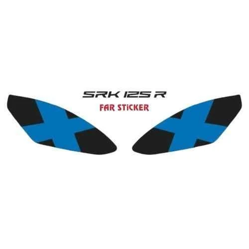 Rks Srk 125 R 2023 - 2025 Uyumlu Far Sticker Mavi X ürün görseli 1
