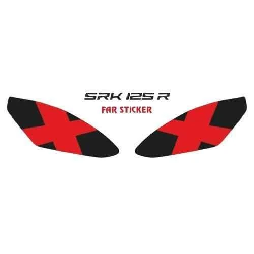 Rks Srk 125 R 2023 - 2025 Uyumlu Far Sticker Kırmızı X ürün görseli 1