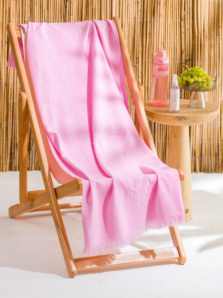 LCW ACCESSORIES Pembe Desenli Kadın Plaj Havlusu 70x150 Cm ürün görseli 1