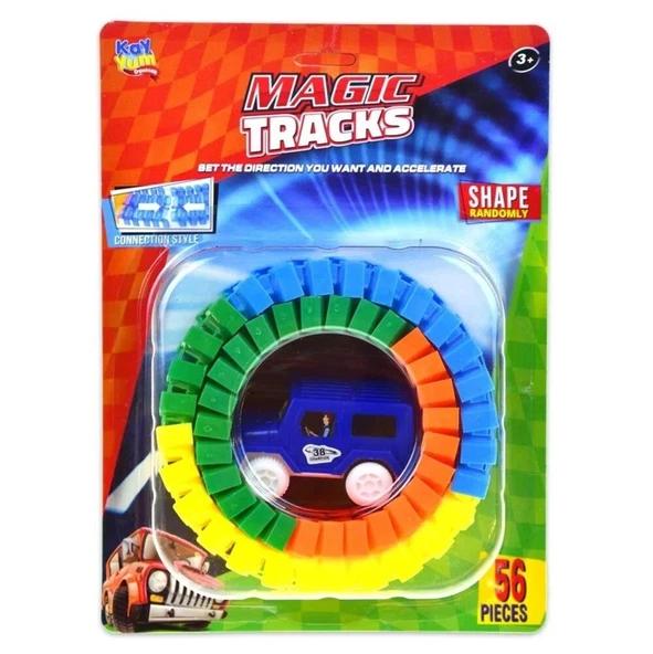8023 MAGIC TRACKS 56 PARÇA RAYLI ARABA -KYM ürün görseli 1