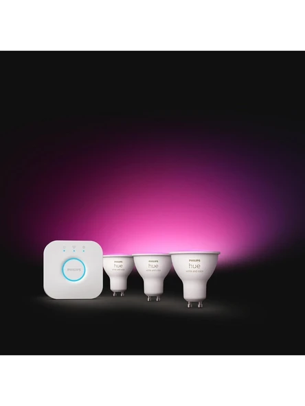 Philips Huewca 4.2W GU10 Renkli Spot Akıllı Ampul 3'lü Başlangıç Seti ürün görseli 1
