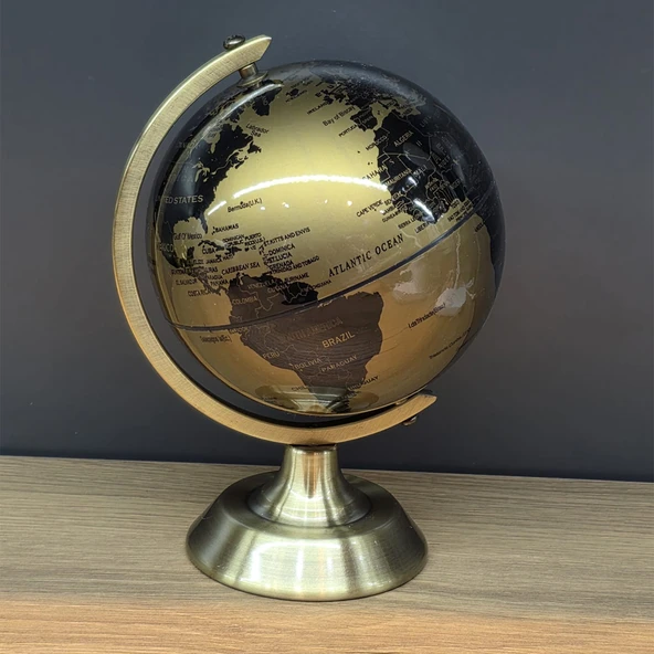 Metal Ayaklı Gold Dünya Küresi ürün görseli 1