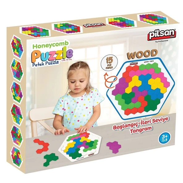 02 016 AHŞAP PETEK TANGRAM - Resim 3
