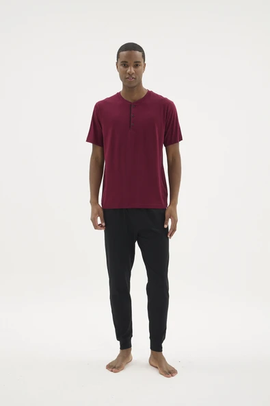 Kocabey KKT-26155 Erkek Midi Yaka Pijama Takımı ürün görseli 1