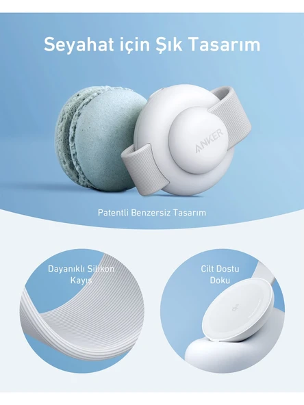 Anker Ufo MagGo B25M8 Beyaz 3in1 MagSafe Kablosuz Şarj Aleti ürün görseli 1