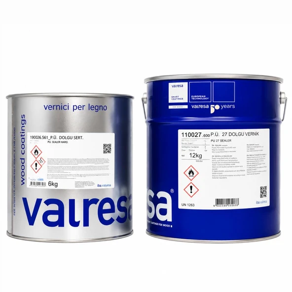 Valresa 2+1 Poliüretan Dolgu Vernik 12+6 Kg ürün görseli 1