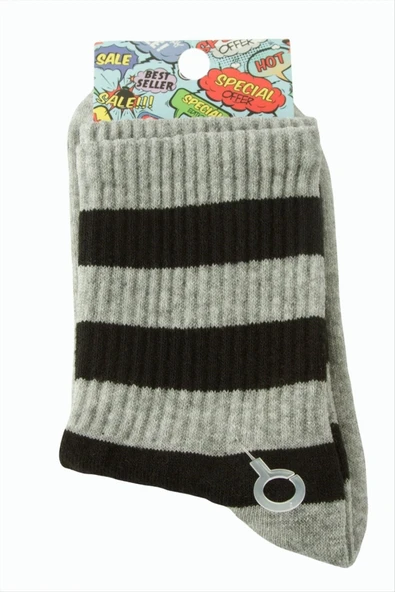 Çizgili Kolej Çorap 8*28 ürün görseli 1