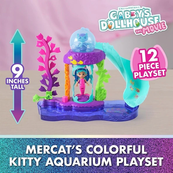 S01009006 SUN-SPM-FİGÜR OYUN SET GABBY S DOLLHOUSE RENKLİ AKVARYUM 12PRÇ. ürün görseli 1